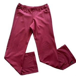 PrAna Breathe Burgundy Pull-On Flare Pants Size M